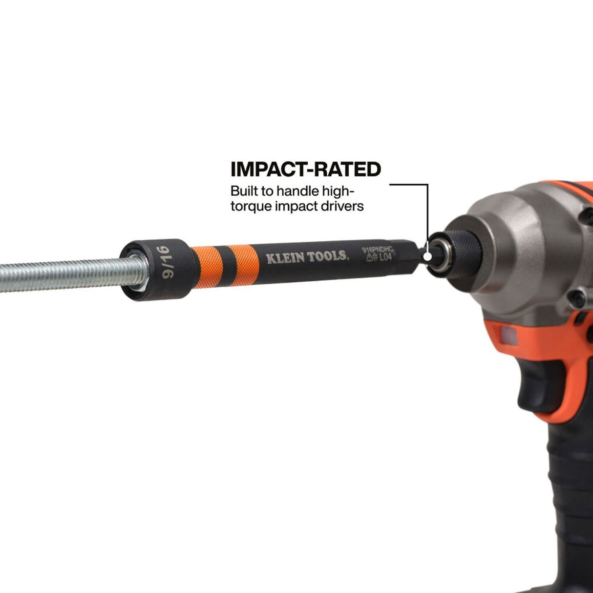 Klein 32940 Magnetic Hollow Color-Coded Power Nut Drivers Set for Impact Drivers (6 Piece) - 6