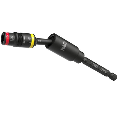 Klein 32982 Impact Flip Socket with Swivel Adapter, 1/4 in. and 5/16 in. Hex (3 Piece)