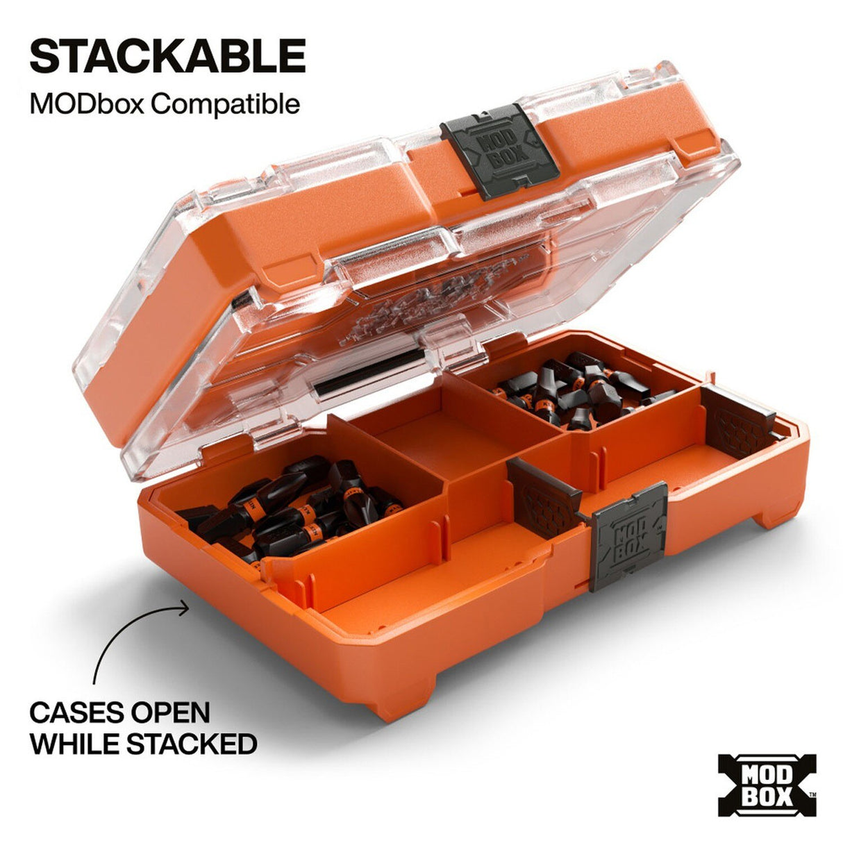 Klein 33002S Slim ProFlex Impact-Rated Bit Set PH2 and SQ2 with Slim Storage Case (20-Piece) - 6