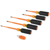 Klein 33736INS Screwdriver Set, 1000V Slim-Tip Insulated and Magnetizer, 6-Piece - 4