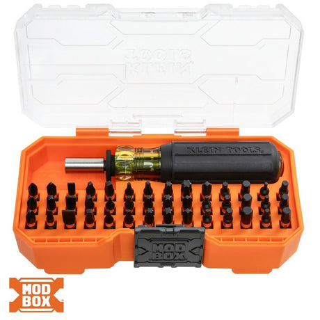 Klein 33803 ProFlex Impact Screwdriver Bit Set with Adjustable Screwdriver and Modular Case (44-Piece)