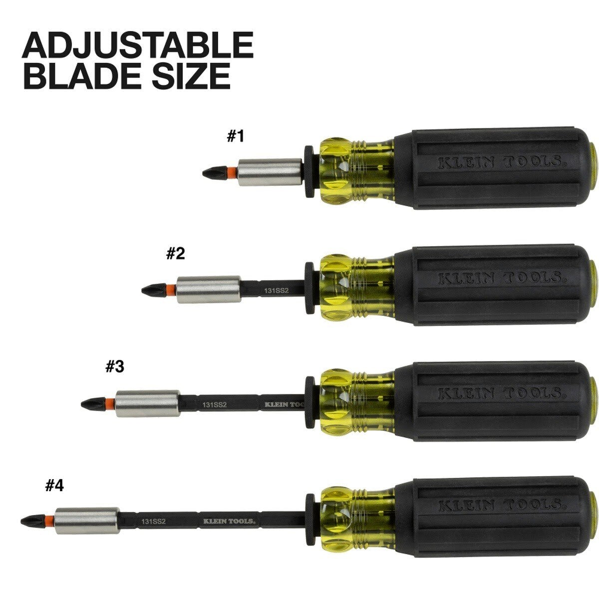 Klein 33803 ProFlex Impact Screwdriver Bit Set with Adjustable Screwdriver and Modular Case (44-Piece) - 3