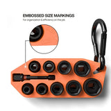 Klein 33809 Grab-And-Go SAE Impact Socket Set with Carabiner and 1/4 in. Impact Adapter (10 Piece) - 4
