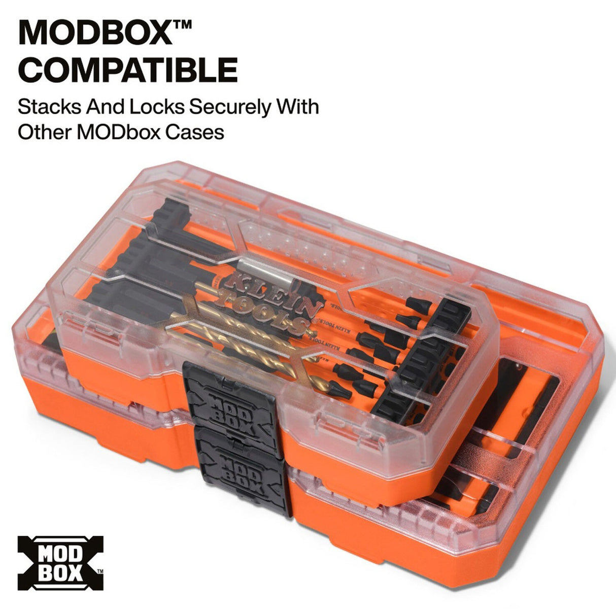 Klein 33811 Drill and Driver Bit Set with Titanium-Nitride Coated Drill Bits and MODbox Compatible Case (32 Piece) - 6