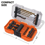 Klein 33811 Drill and Driver Bit Set with Titanium-Nitride Coated Drill Bits and MODbox Compatible Case (32 Piece) - 7