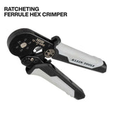 Klein 34061 Ratcheting Ferrule Hex Crimper Set with 1200 Terminals and Storage Case - 8