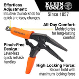Klein 38661 Long Nose Locking Pliers Set, 6- and 9-Inch, 2-Piece - 2