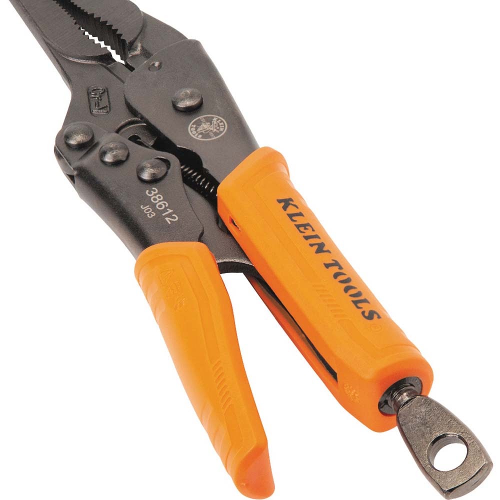 Klein 38661 Long Nose Locking Pliers Set, 6- and 9-Inch, 2-Piece - 5