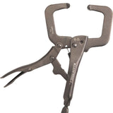 Klein 38664 Locking Pliers Set, C-Clamp, Long Nose, Curved Jaw, 3-Piece - 3