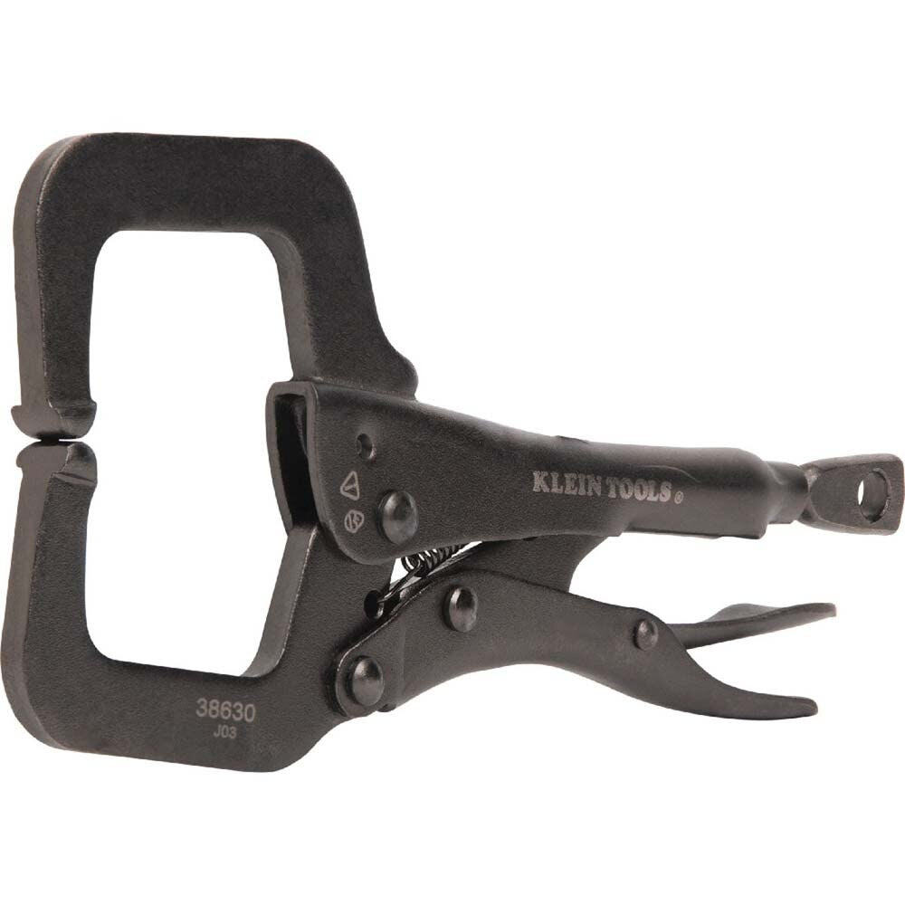 Klein 38664 Locking Pliers Set, C-Clamp, Long Nose, Curved Jaw, 3-Piece - 5