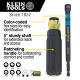 Klein 38PNDHC 3/8" Hollow Magnetic Color-Coded Power Nut Driver - 2