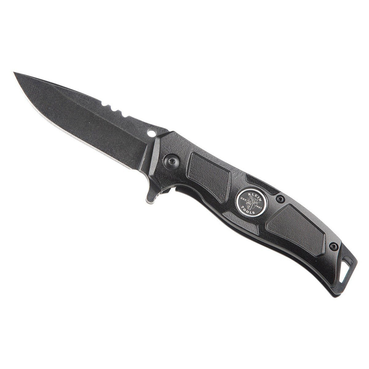 Klein 44228R Electricians Bearing-Assisted Open Pocket Knife with Wire Stripping Notches 2.95" Blade