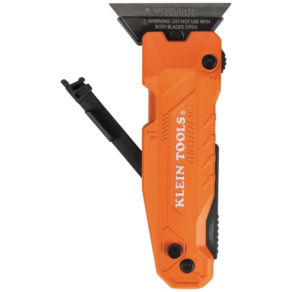 Klein 44306 FLICKBLADE 2-in-1 Utility Knife / Scraper with Blade Storage - 8