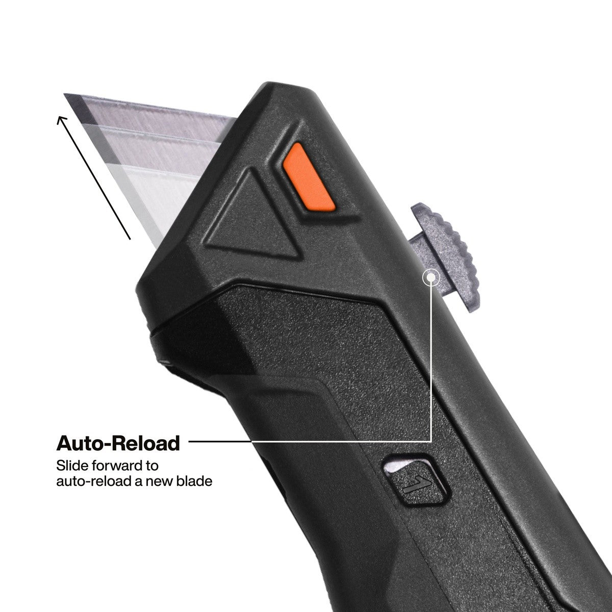 Klein 44308 6.8" Auto-Loading Retractable Utility Knife with Dual-Sided Blade Magazine (10 Blades) - 5