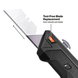 Klein 44308 6.8" Auto-Loading Retractable Utility Knife with Dual-Sided Blade Magazine (10 Blades) - 6