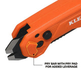 Klein 44309 FLICKBLADE Pry Bar Utility Knife 2.42 in. Blade with 2-Position Lock and Reversible Belt Clip (1 Pack) - 3