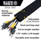 Klein 450-330 Cable and Wire Management Sleeves, 1.75-Inch Diameter, 3-Foot Long (2 Pack) - 2