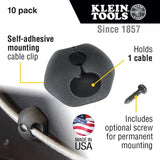 Klein 450-400 Self-Adhesive Cable Mounting Clips, 1 Slot (10 Pack) - 2