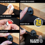 Klein 450-410 Self-Adhesive Cable Mounting Clips, 3-Slot (10 Pack) - 9