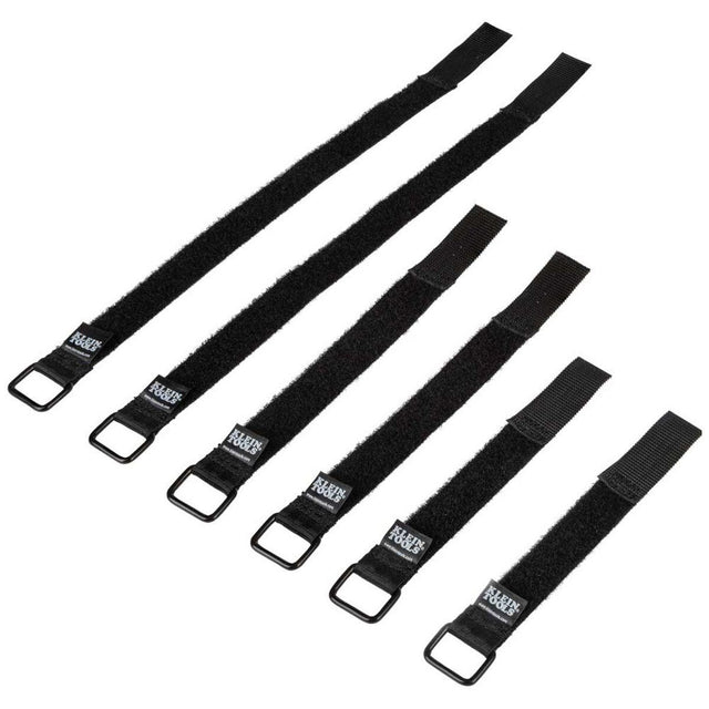 Klein 450-600 Hook and Loop Cinch Straps Multi-Pack for Cable Management (6 Pack)