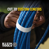 Klein 450-960 Hook and Loop Tape, 3/4 Inch x 25 Foot, White, Custom-Length Cable Ties (1 Roll) - 5