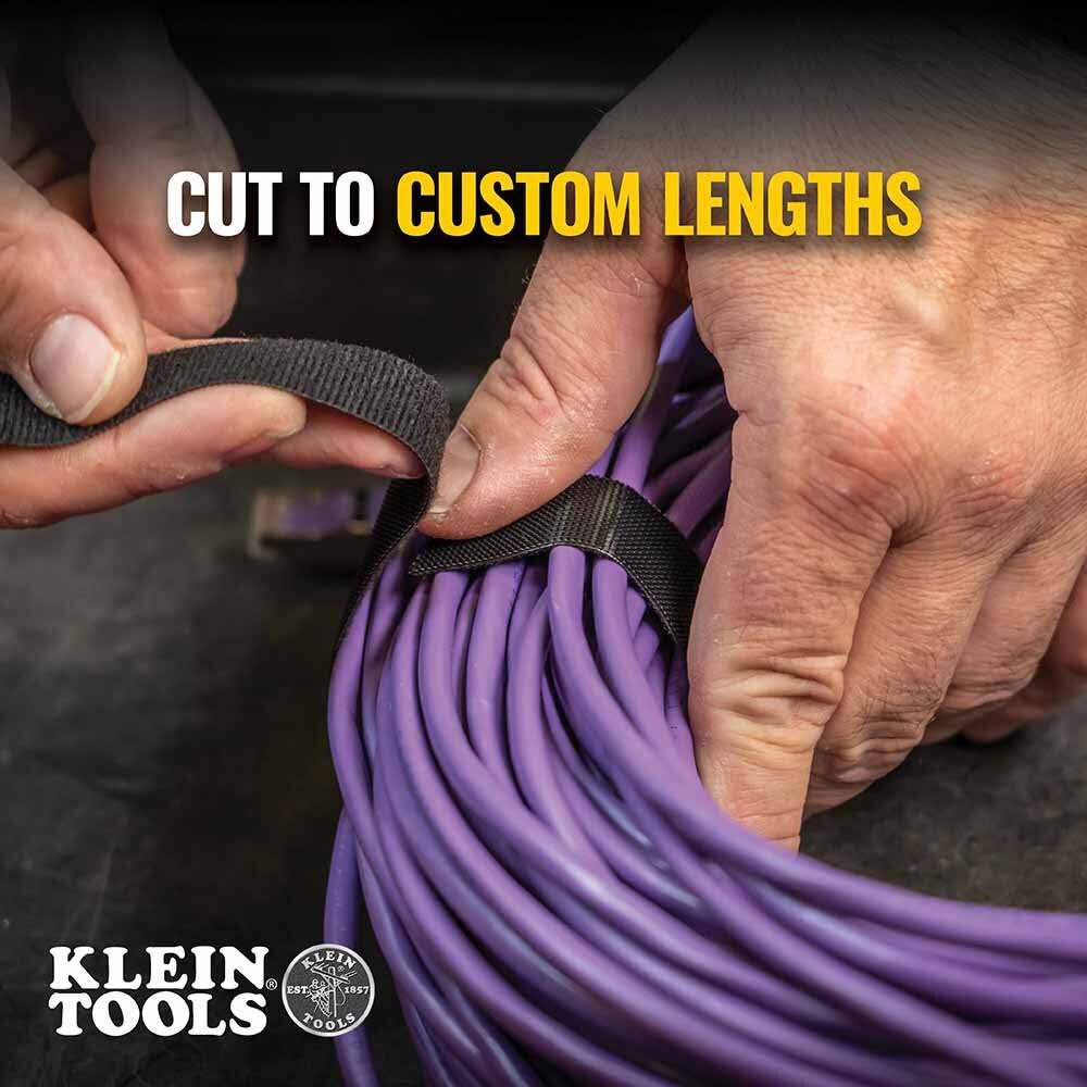Klein 450950 Hook and Loop Tape, 3/4-Inch, 25-Foot, Black, Custom Length Cable Ties - 7