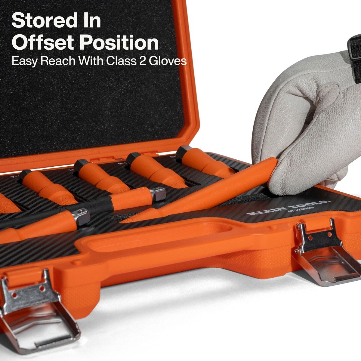 Klein 47120INS Insulated T-Handle and Hex Bit Set 1000V Rated with Case 15" x 11" x 3" (9 Piece) - 6