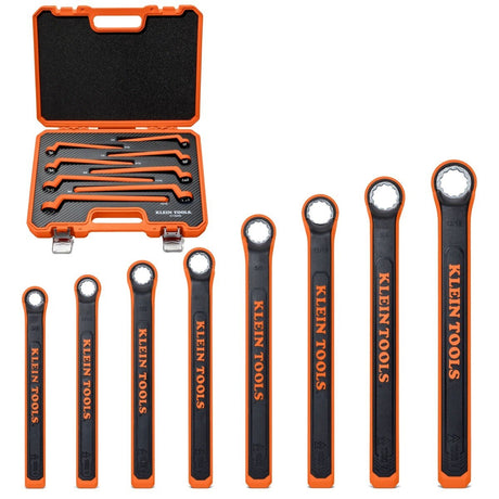 Klein 47140INS Insulated Box End Wrench Set 15" Overall Length with 1000V ASTM F1505 Rated Insulation (8 Piece)