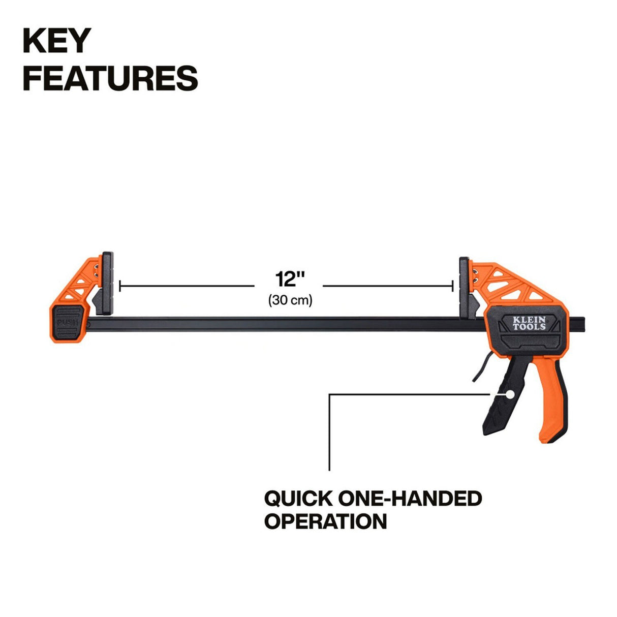 Klein 47551 Speed-Klamp 12-Inch Quick Clamp with 150-Pound Clamping Force (2 Pack) - 3