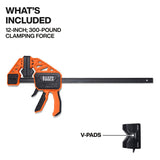 Klein 47556 Speed-Klamp 12-Inch Quick Clamp with 300-Pound Clamping Force - 6