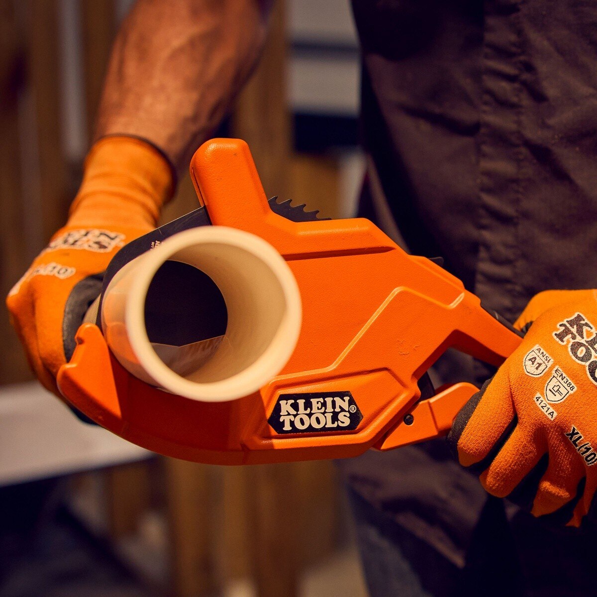 Klein 50080 Ratcheting PVC Pipe Cutter Cuts 2" ID and 2-3/8" OD for PVC CPVC and PEX - 5