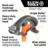 Klein 51604 Iron Conduit Bender 3/4" EMT with Angle Setter - 6