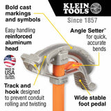Klein 51606 Aluminum Conduit Bender Full Assembly, 1/2-Inch EMT with Angle Setter - 2