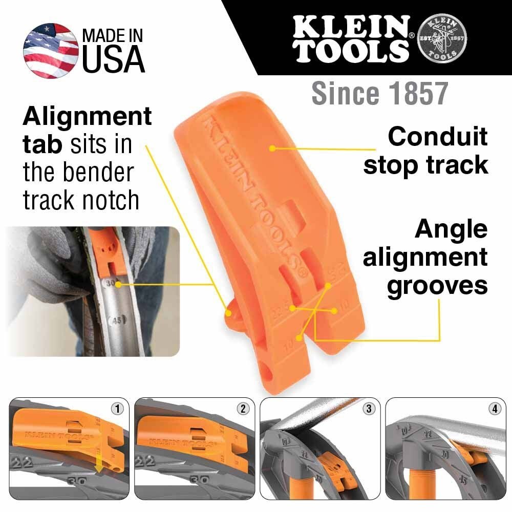 Klein 51606 Aluminum Conduit Bender Full Assembly, 1/2-Inch EMT with Angle Setter - 3