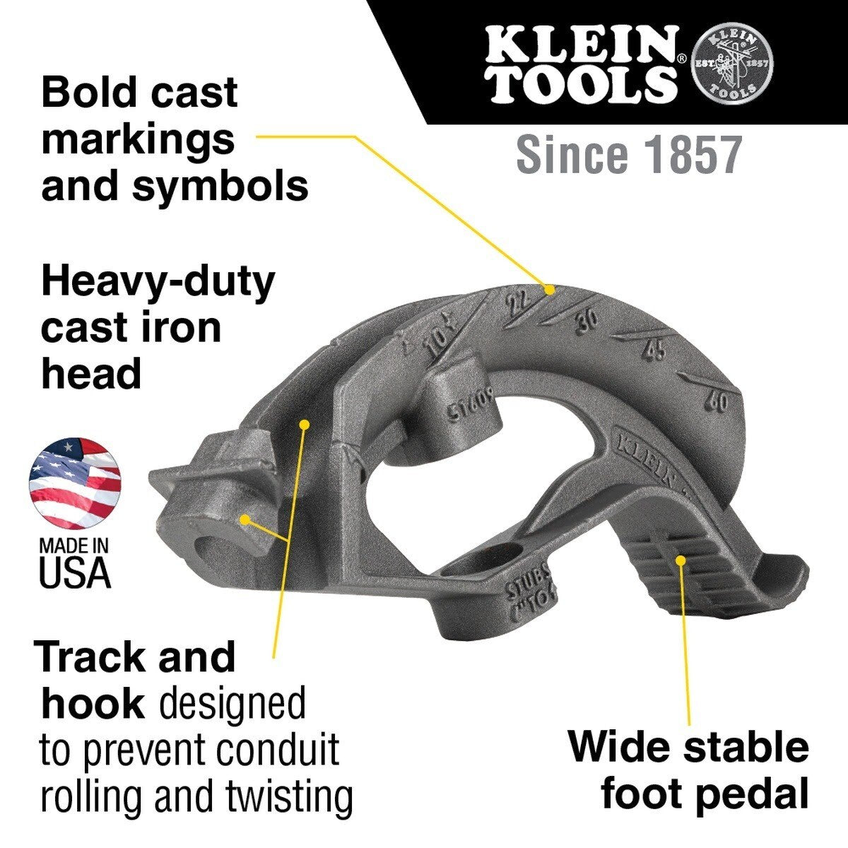 Klein 51609 3/4-Inch Iron Conduit Bender Head - 2