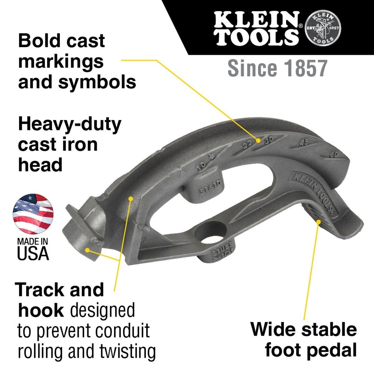 Klein 51610 1-Inch Iron Conduit Bender Head - 2
