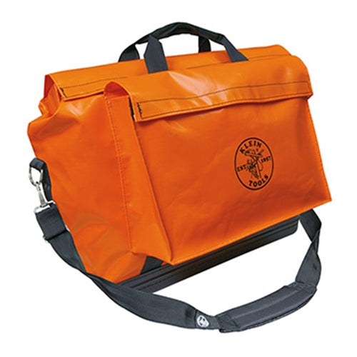 Klein 5181ORA Vinyl Equipment Bag, Orange, Large