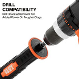 Klein 53017 3-Foot Steel Toilet Auger Manual or Drill Compatible for Clearing Toilet Clogs - 2
