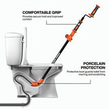 Klein 53018 6 ft. Steel Toilet Auger with Drill Compatibility (1 Pack) - 6