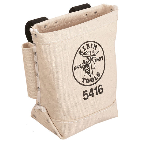 Klein 5416 Tool Bag, Bull-Pin and Bolt Pouch, Belt Strap Connect, 5 x 10 x 9-Inch