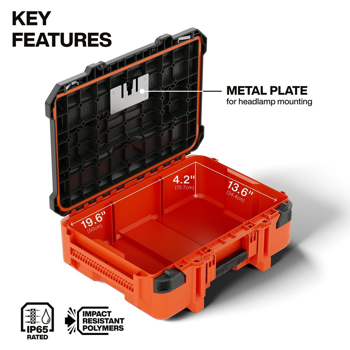 Klein 54300MBX MODbox Small Toolbox 22 in x 16.1 in x 7.5 in Heavy Duty Modular Tool Storage (1 Each) - 2