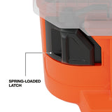 Klein 54500MBX MODbox Half Width Tall Component Box Organizer with Clear Stay-Put Lid IP65 Rated 10.9 in. x 15.5 in. x 5.2 in. (1 Pack) - 5