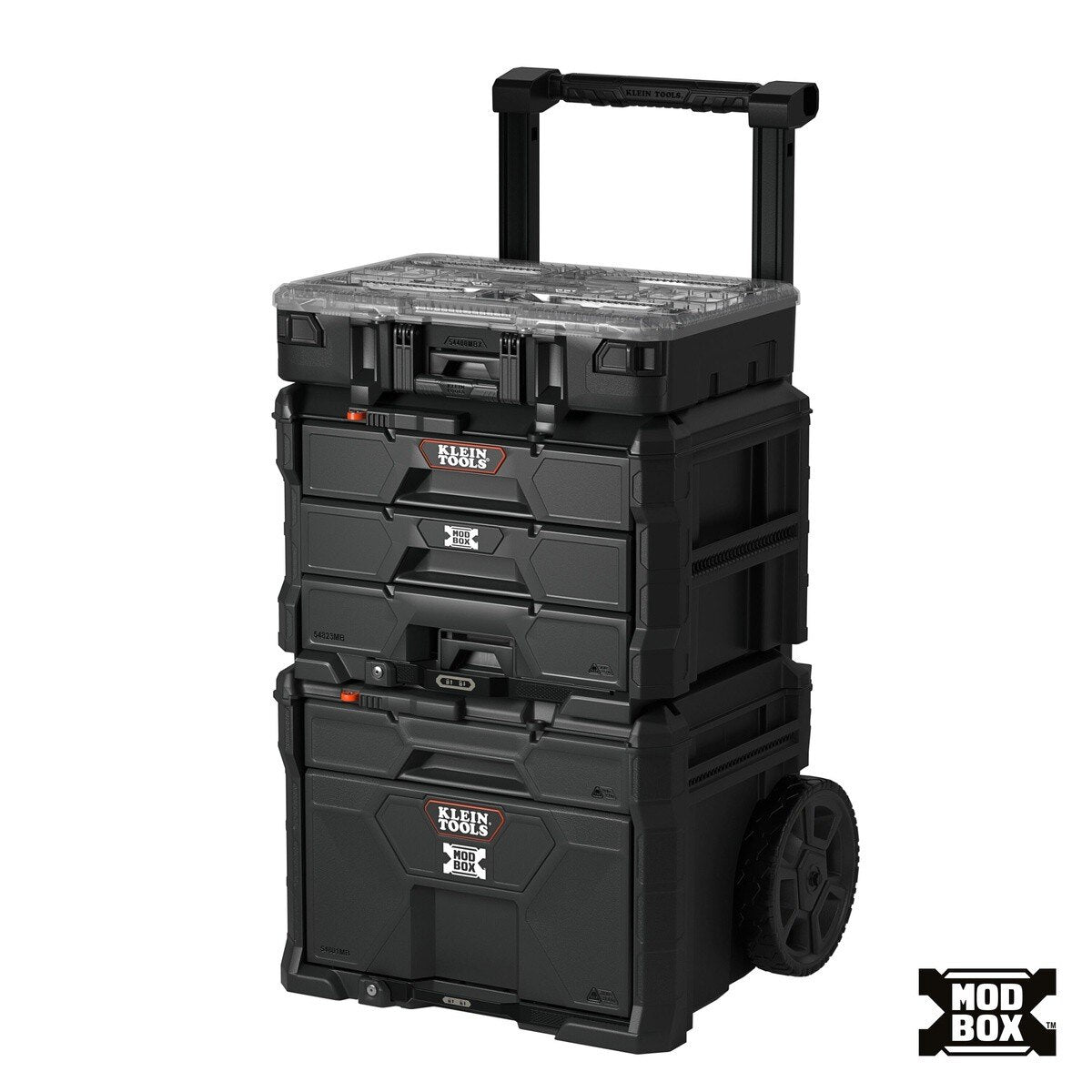 Klein 548BLKSTK MODbox Blackout Rolling Tool Storage Set with Drawers and Component Box (3 Piece Set)