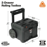 Klein 548BLKSTK MODbox Blackout Rolling Tool Storage Set with Drawers and Component Box (3 Piece Set) - 3