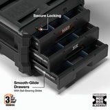 Klein 548BLKSTK MODbox Blackout Rolling Tool Storage Set with Drawers and Component Box (3 Piece Set) - 7