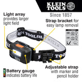 Klein 56049 Rechargeable Light Array LED Headlamp with Adjustable Strap - 2
