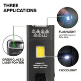 Klein 56074 Klein Slim-Profile LED Pocket Flashlight with Laser Rechargeable USB-C Compact Design - 2