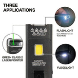 Klein 56074 Klein Slim-Profile LED Pocket Flashlight with Laser Rechargeable USB-C Compact Design - 2