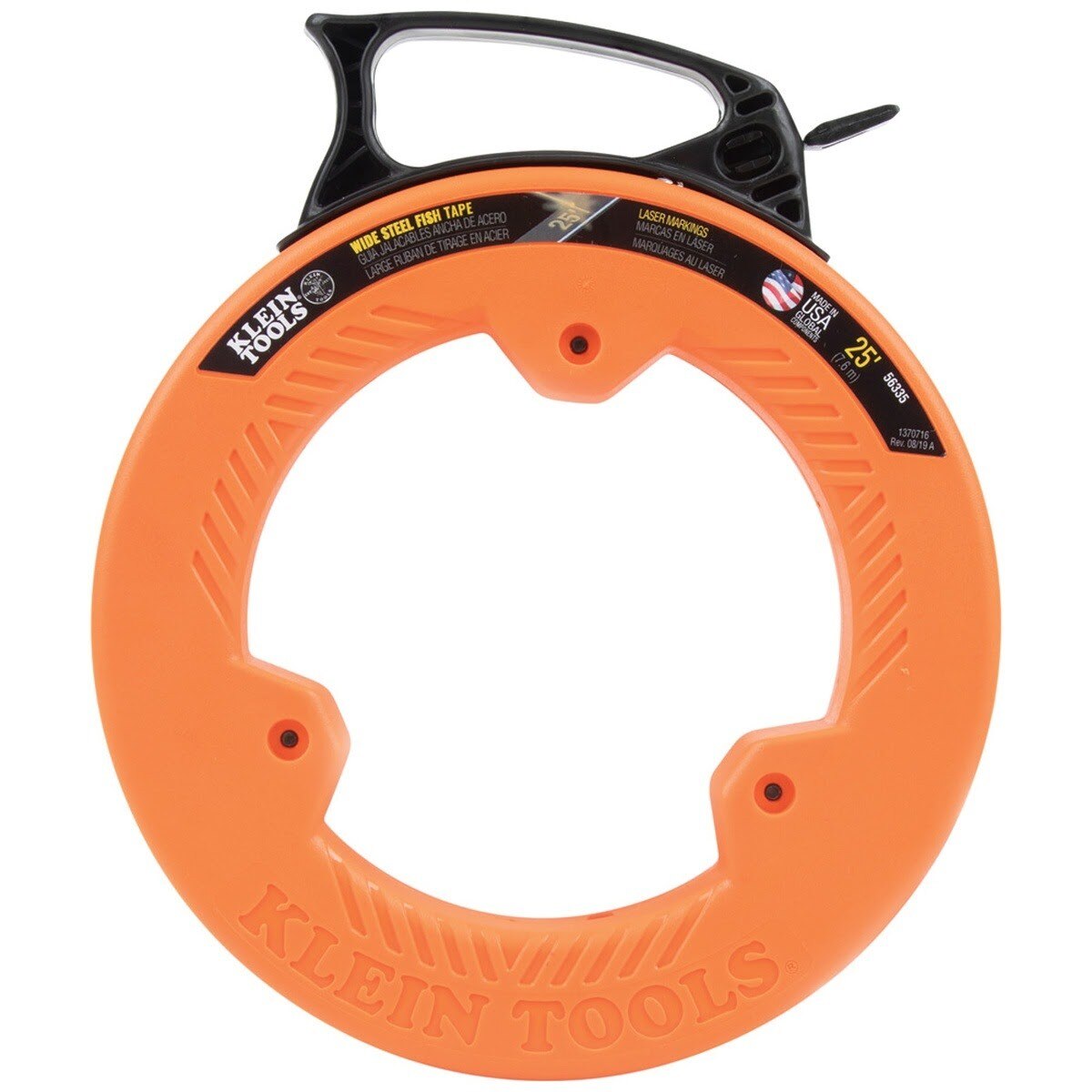 Klein 56335 Wide Steel Fish Tape, 1/4-Inch x 25-Foot