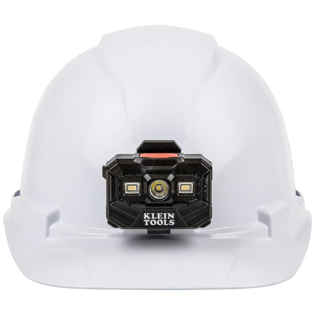 Klein 60107RL Hard Hat, Non-Vented, Cap Style with Rechargeable Headlamp, White